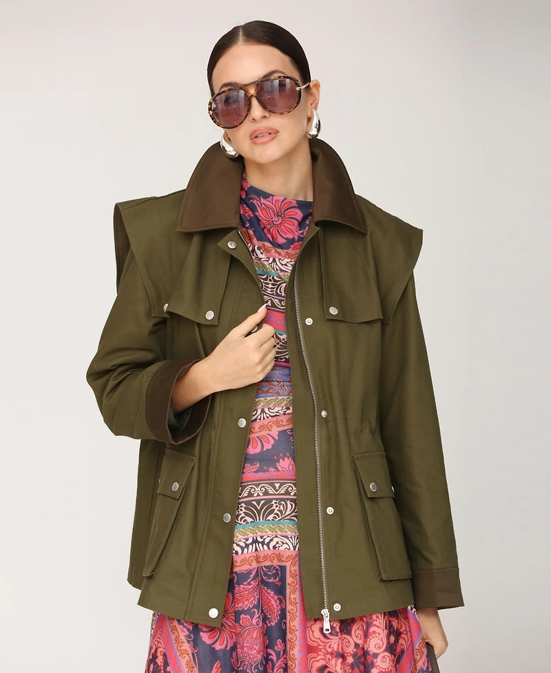 Avec Les Filles Women's Utility Cape Anorak
