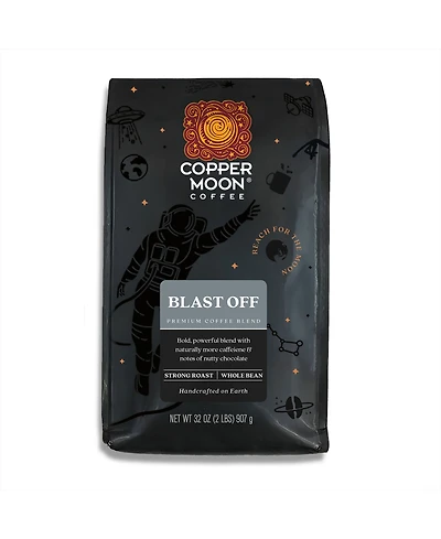 Whole Bean Coffee, High Caffeine Blast Off Blend, 2 lbs
