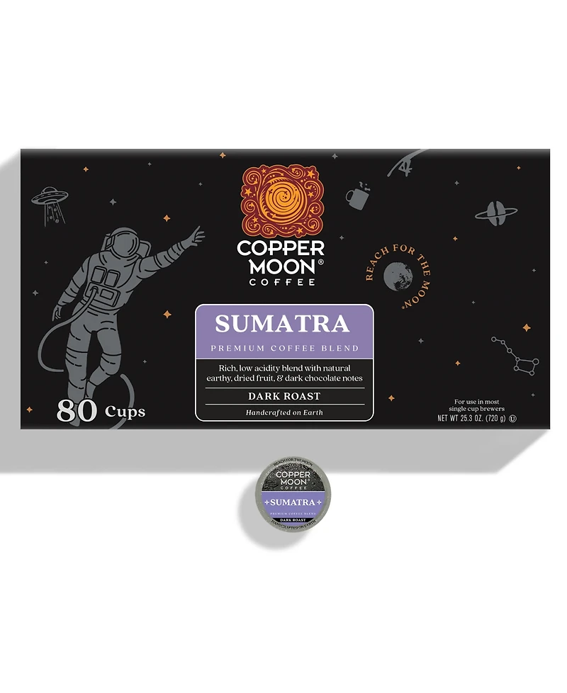 Single Serve Coffee Pods for Keurig K Cup Brewers, Sumatra Blend, 80 Count