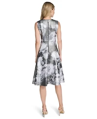 Calvin Klein Women's Foil Fit & Flare Dress