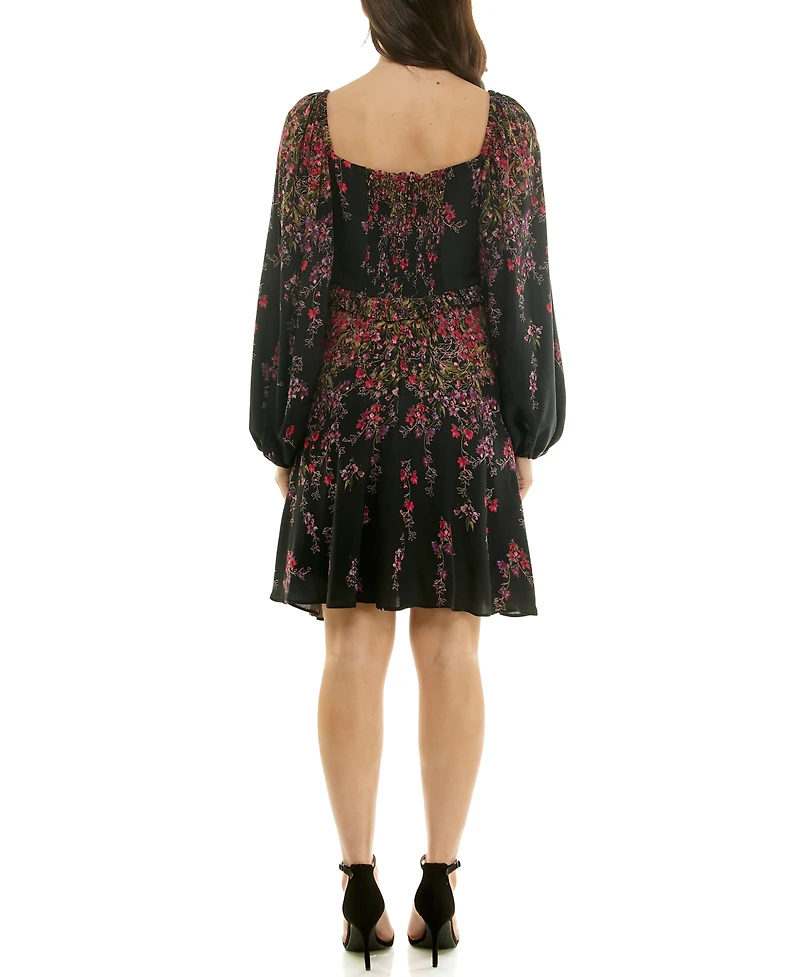 Taylor Petite V-Neck Fit and Flare Dress