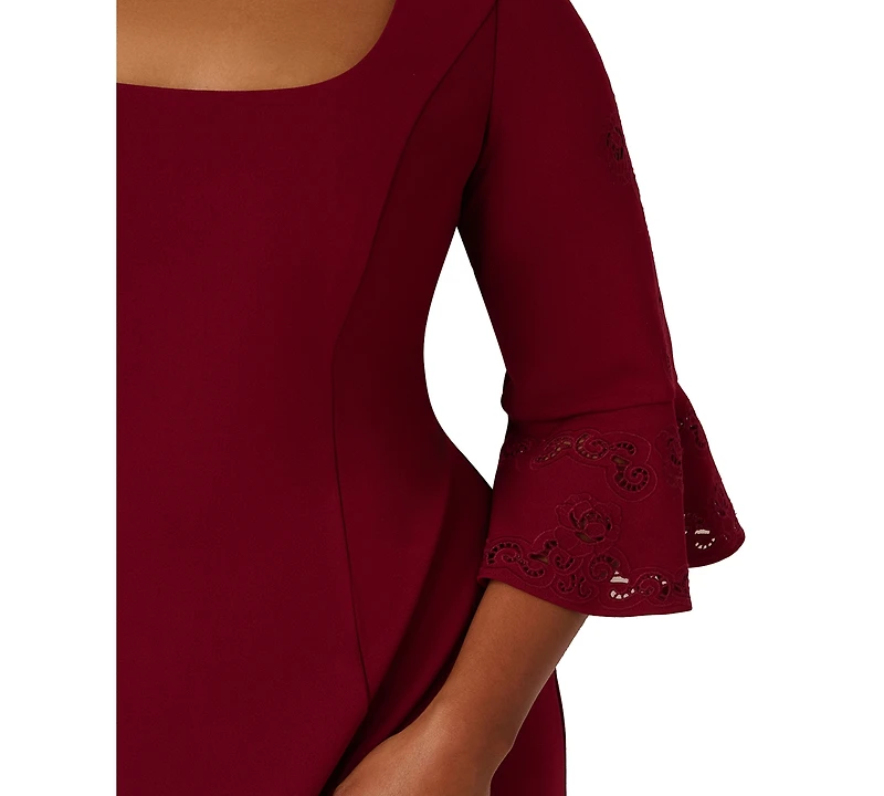 Adrianna Papell Plus Laser Cut Detail Dress