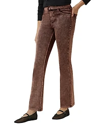 Hue Women's High-Rise Denim Baby Bootcut Leggings