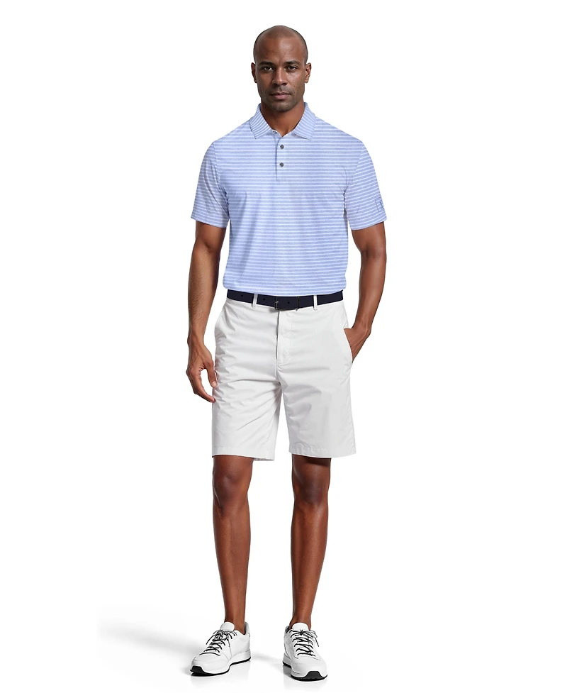 Pga Tour Men's Heathered Stripe Golf Polo Shirt