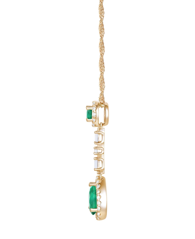 Macy's Ruby (1-1/6 ct. t.w.) and Diamond (1/4 18" Lariat Necklace 14k Gold