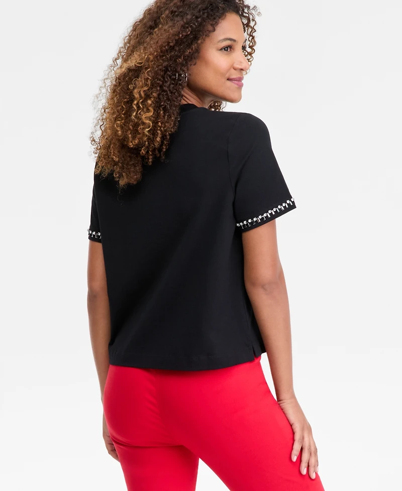 I.n.c. International Concepts Women's Embellished T-Shirt
