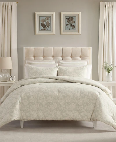 Laura Ashley Meredith Printed Flannel -Pc. Comforter Set