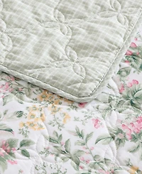 Laura Ashley Bramble Floral Cotton 3-Pc. Quilt Set, King