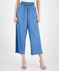 Tommy Hilfiger Women's Chambray Drawstring-Waist Pants