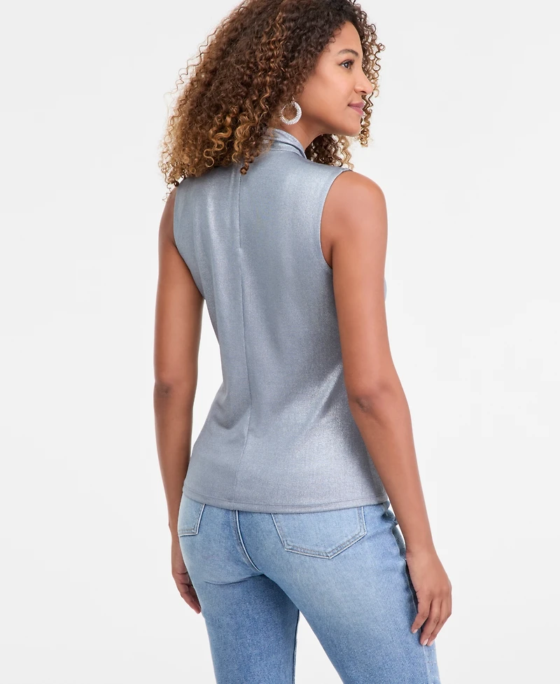 I.n.c. International Concepts Women's Shine Cross-Neck Tank Top, Macy's Exclusive