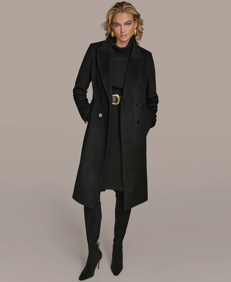 Donna Karan New York Women's Double-Breasted Reefer Coat