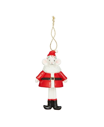 Spode Kit Kemp Christmas Bell Santa Mouse Ornament