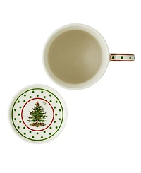 Spode Christmas Tree Polka Dot Mug & Coaster Set