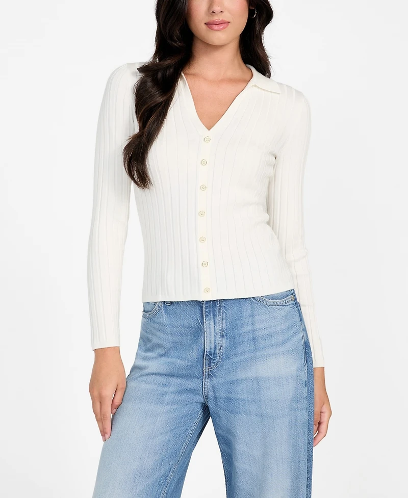 Guess Women's Long Sleeve Ribbed Miranda Sweater