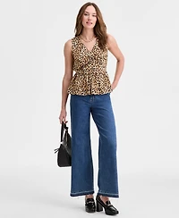 On 34th Women's Printed Sleeveless Peplum Top, Macy's Exclusive
