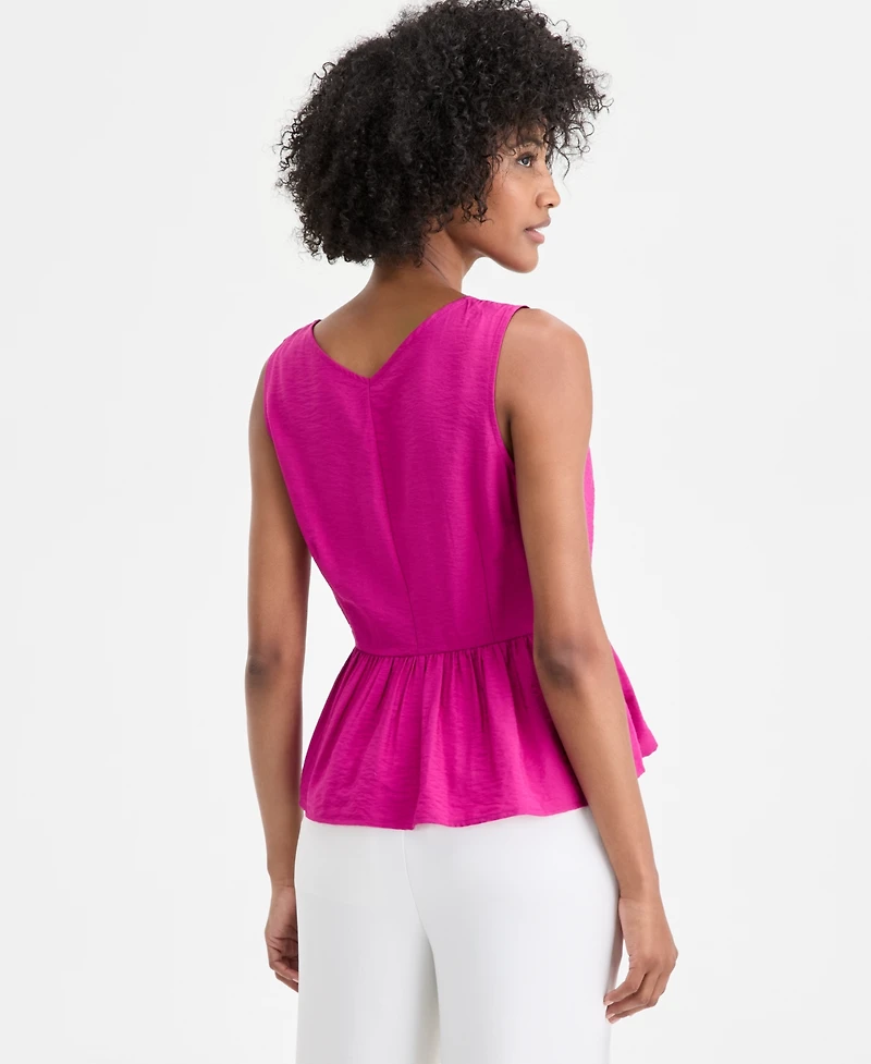 On 34th Women's Printed Sleeveless Peplum Top, Macy's Exclusive