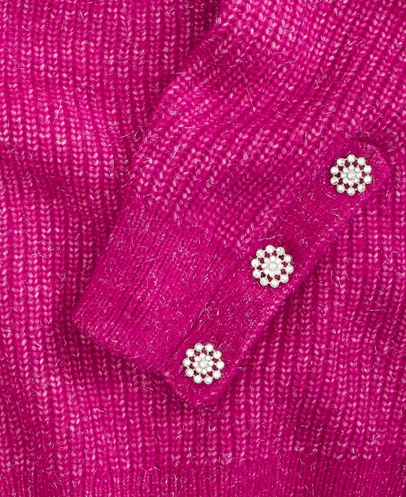 On 34th Women's V-Neck Jewel-Button-Cuff Sweater, Macy's Exclusive