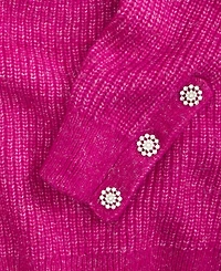 On 34th Women's V-Neck Jewel-Button-Cuff Sweater, Macy's Exclusive