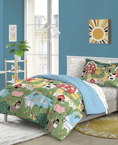 Dream Factory Barnyard Animals 7-Pc. Comforter Set, Full