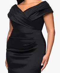 Betsy & Adam Plus Off-The-Shoulder Dress