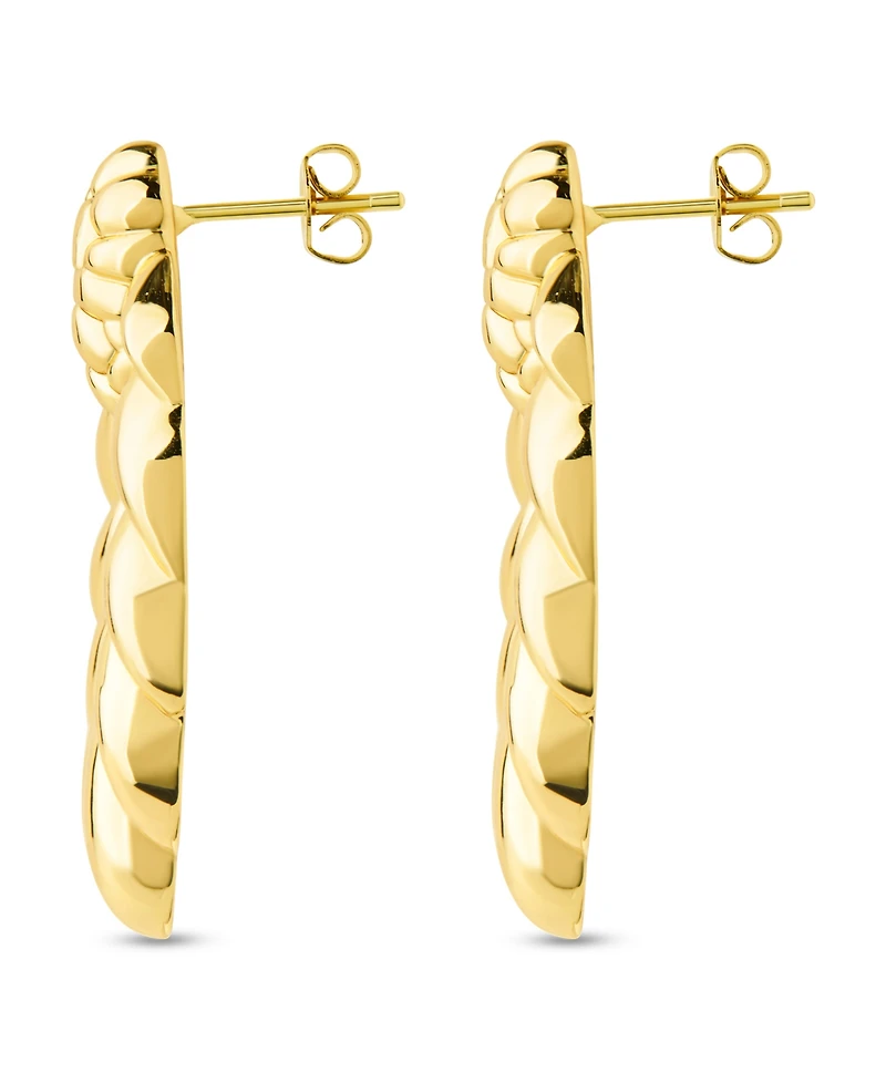 Sterling Forever Enid Textured Door Knocker Stud Earrings