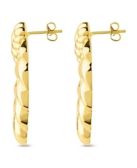 Sterling Forever Enid Textured Door Knocker Stud Earrings