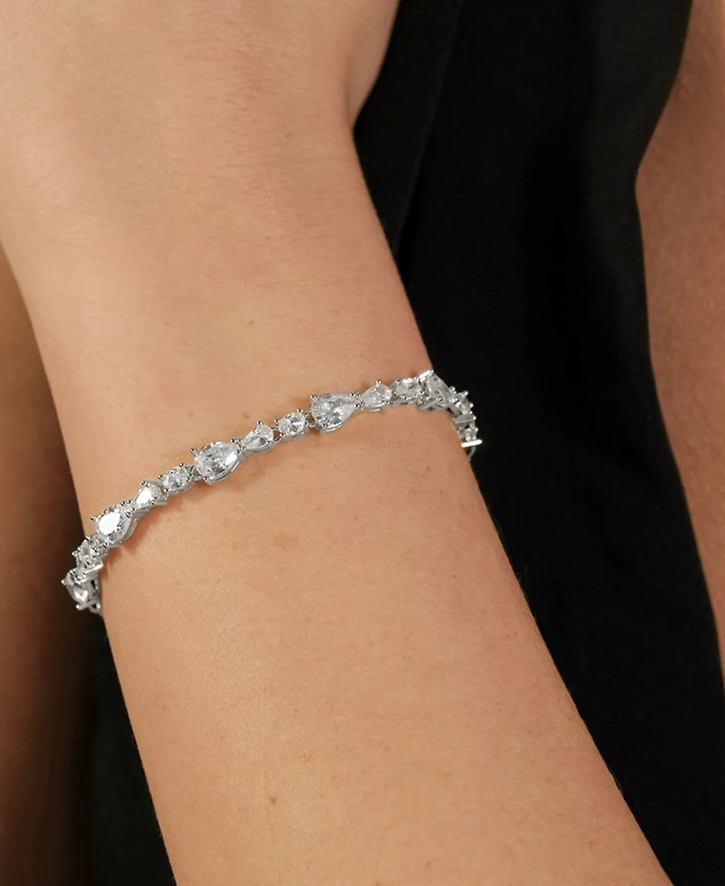 Sterling Forever Sterling Silver Wyatt Cubic Zirconia Tennis Bracelet