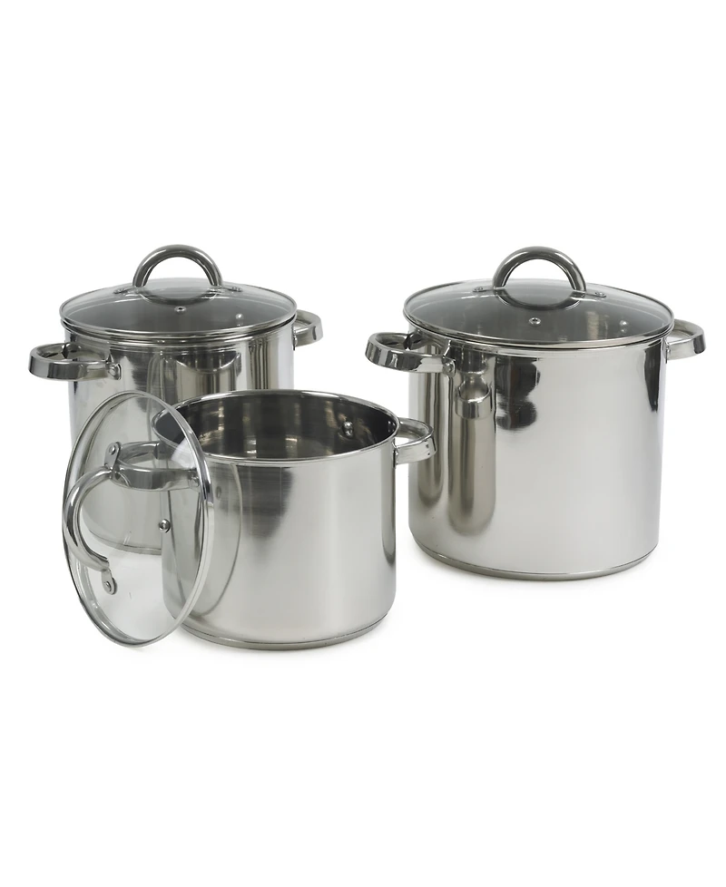 Sedona Kitchen Stainless Steel 3-Pc. Stock Pot Set