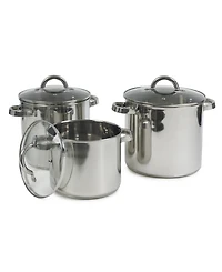 Sedona Kitchen Stainless Steel 3-Pc. Stock Pot Set