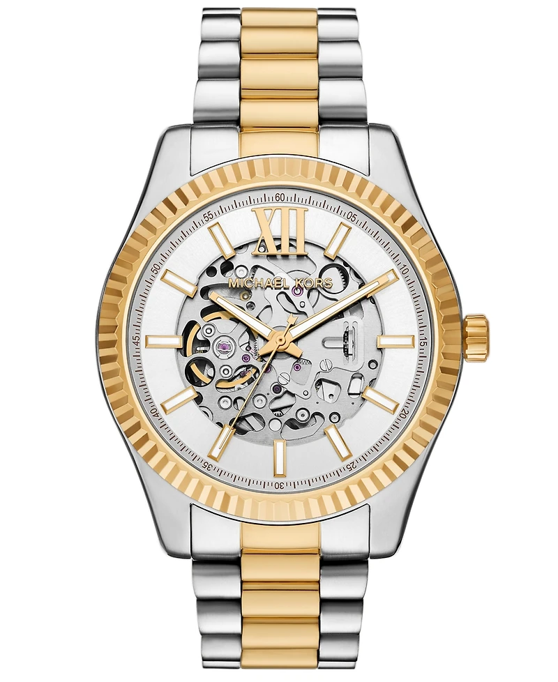 Michael Kors Men's Lexington Automatic Two-Tone Stainless Steel Watch, 45mm