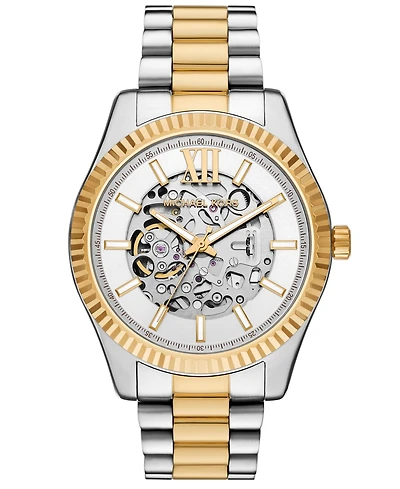Michael Kors Men's Lexington Automatic Two-Tone Stainless Steel Watch, 45mm