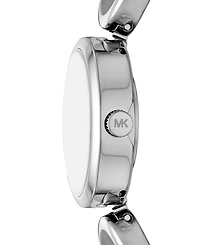 Michael Kors Women's Maude Three-Hand Silver-Tone Stainless Steel Watch, 22mm