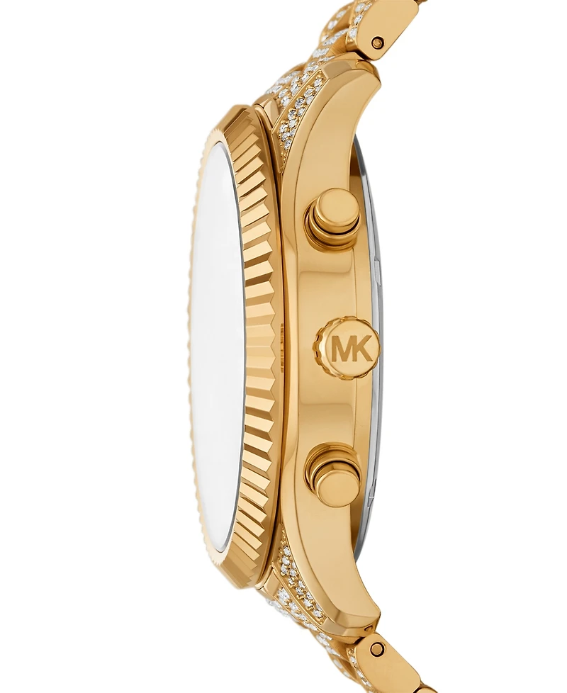 Michael Kors Women's Lexington Chronograph Gold-Tone Stainless Steel Watch, 42mm