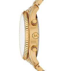 Michael Kors Women's Lexington Chronograph Gold-Tone Stainless Steel Watch, 42mm