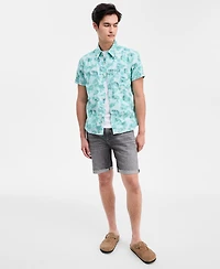 Sun + Stone Men's Forest Leaf Short-Sleeve Button-Up Shirt, Macy's Exclusive