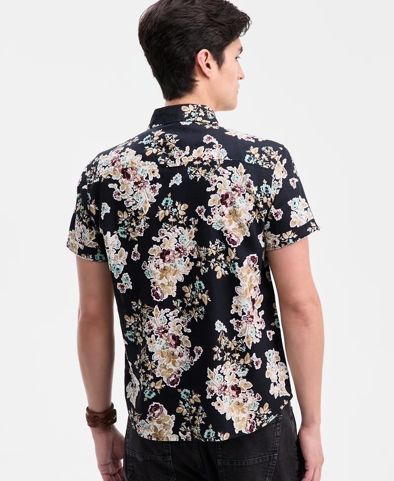 Sun + Stone Men's Wildflower Short-Sleeve Button-Up Shirt, Macy's Exclusive