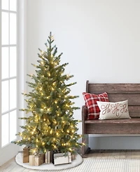 Puleo 4.5' Pre-Lit Linden Fir Artificial Tree