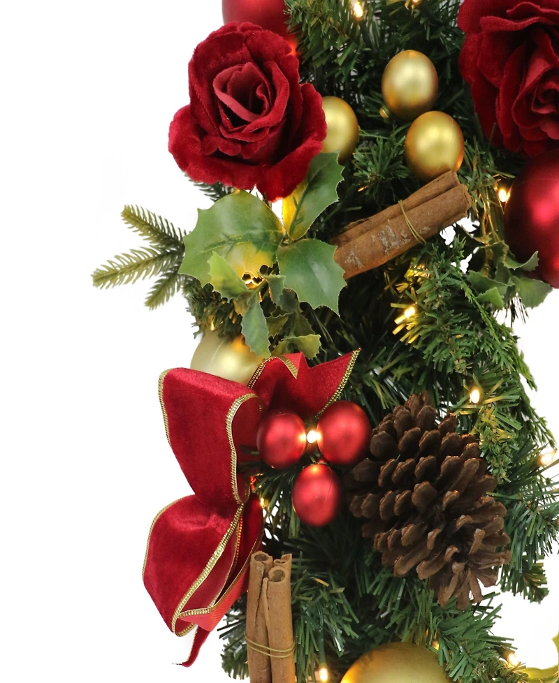 Puleo 10" Pre-Lit Artificial Adorned Battery-Operated Garland