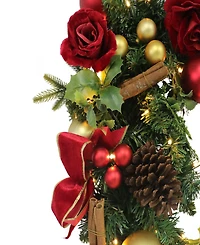 Puleo 10" Pre-Lit Artificial Adorned Battery-Operated Garland