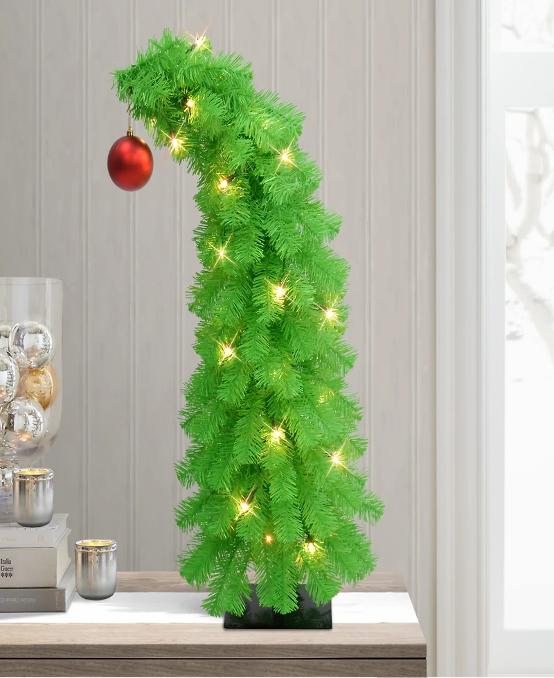 Puleo 3' Pre-Lit Artificial Whimsical Christmas Tree
