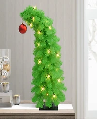 Puleo 3' Pre-Lit Artificial Whimsical Christmas Tree