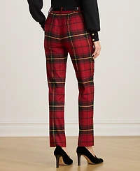 Lauren Ralph Petite Checked Mid Rise Cropped Pants