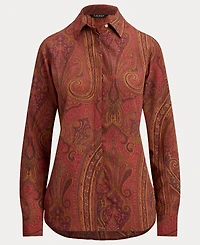 Lauren Ralph Women's Classic Fit Paisley Print Shirt