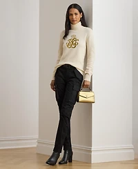 Lauren Ralph Lauren Women's Logo Detail Turtle Neck Sweater