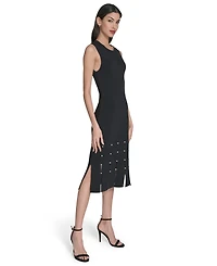 Vince Camuto Petite Sweater Slit Hem Midi Dress