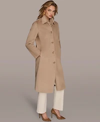 Donna Karan New York Women's Button Front Maxi Coat