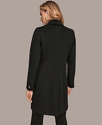 Donna Karan New York Women's Buttoned Notch Collared Coat