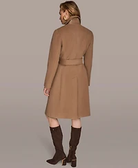 Donna Karan New York Women's Notch Collared Belted Coat