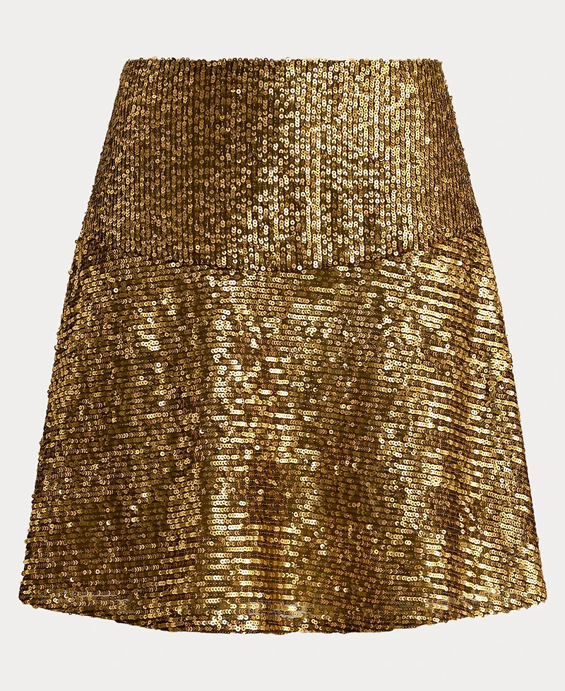 Lauren Ralph Women's Sequin Detail A-Line Skirt