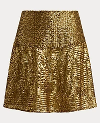 Lauren Ralph Women's Sequin Detail A-Line Skirt